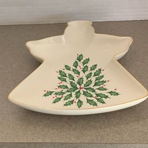 Lenox Holly Angel Christmas Dish - New